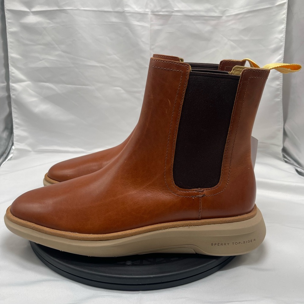 NEW Sperry Top-Sider Men’s Gold Cup Commodore PLUSHWAVE Leather Chelsea Boots